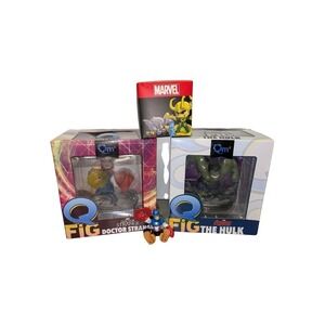 Marvel Q-Fig Lot NIB Hulk Dr Strange Rocket Groot Mug Thor Loki Capt America